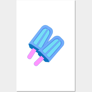 blue ice cream Posters and Art